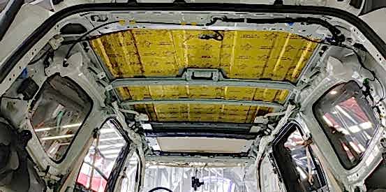 Шумоизоляция крыши автомобиля